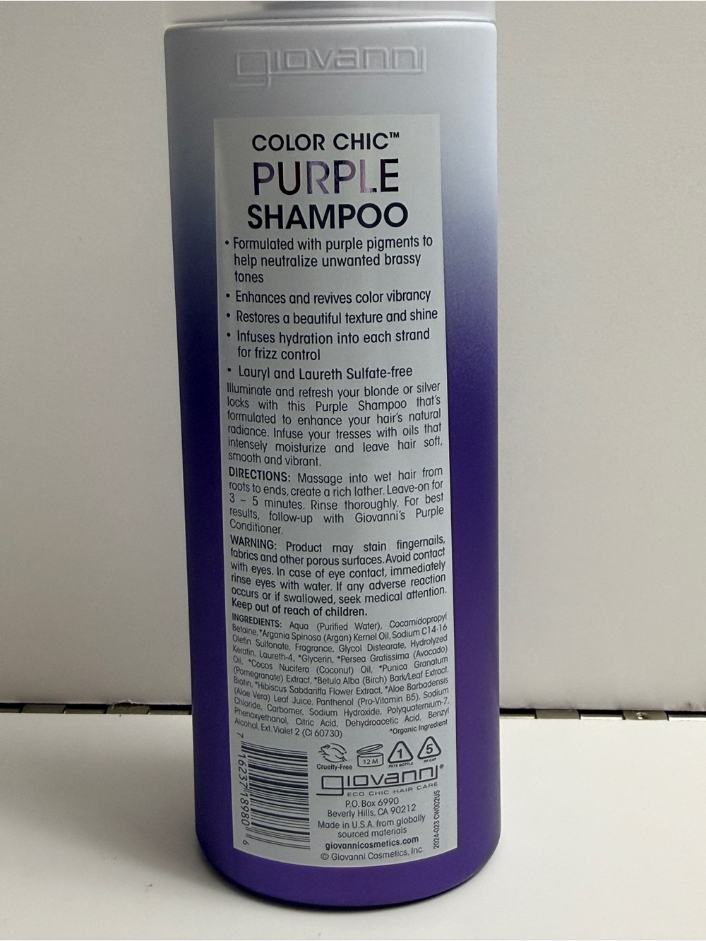 Giovanni Color Chic Purple Shampoo - 13.5 fl oz - NEW No Box - Picture 2 of 6